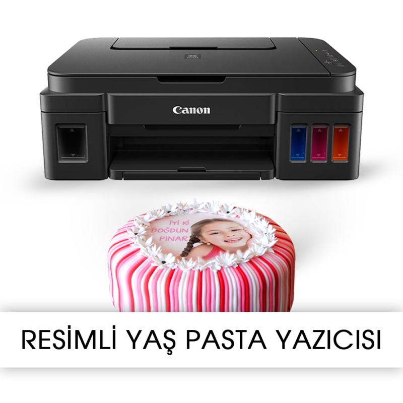 Canon PIXMA G3411 Resimli Pasta Yazıcısı | Gıda Mürekkepli