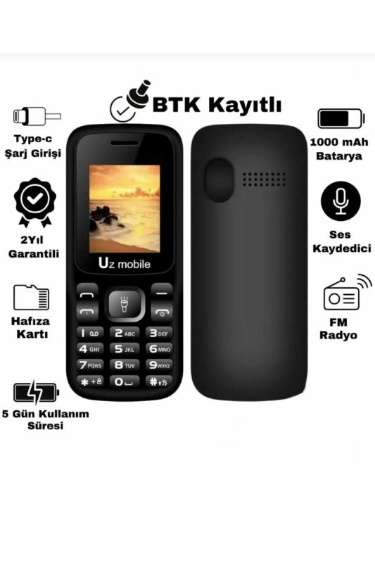 Uz Mobile - Yerli Üretim Tuşlu Asker Cep Telefonu