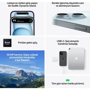 Apple iPhone 15 128 GB Siyah 128 GB