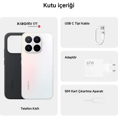 Xiaomi 17T 5G 12 GB 256 GB Opal Beyazı 256 GB