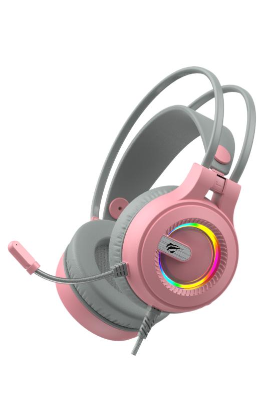 Havit Gamenote H2040D Rgb Gaming Mikrofonlu Oyuncu Kulaklığı Pembe