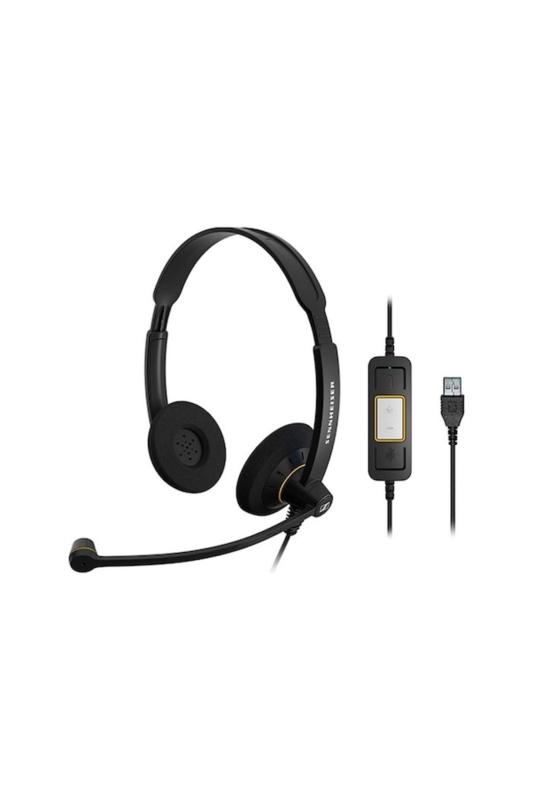 Sennheiser SC 60 USB ML Kablolu Çağrı Merkezi Kulaklığı EP-10005 Siyah