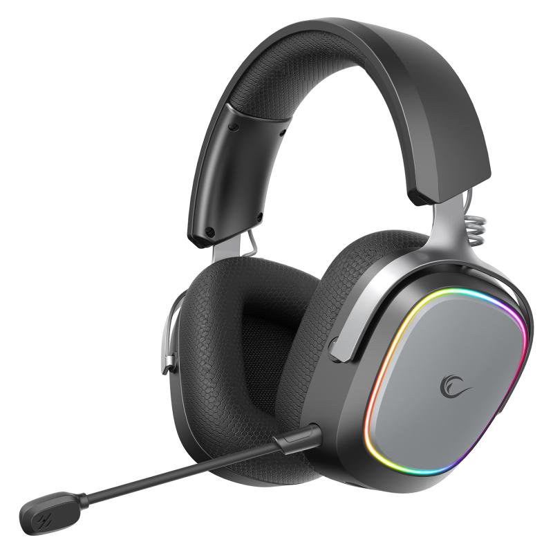 Rampage Retsu Siyah/gri Kablosuz 2.4g+ Bluetooth Kumaş Ve Deri Protein Earpad Mikrofonlu Oyuncu Kulaklığı Siyah - Gri