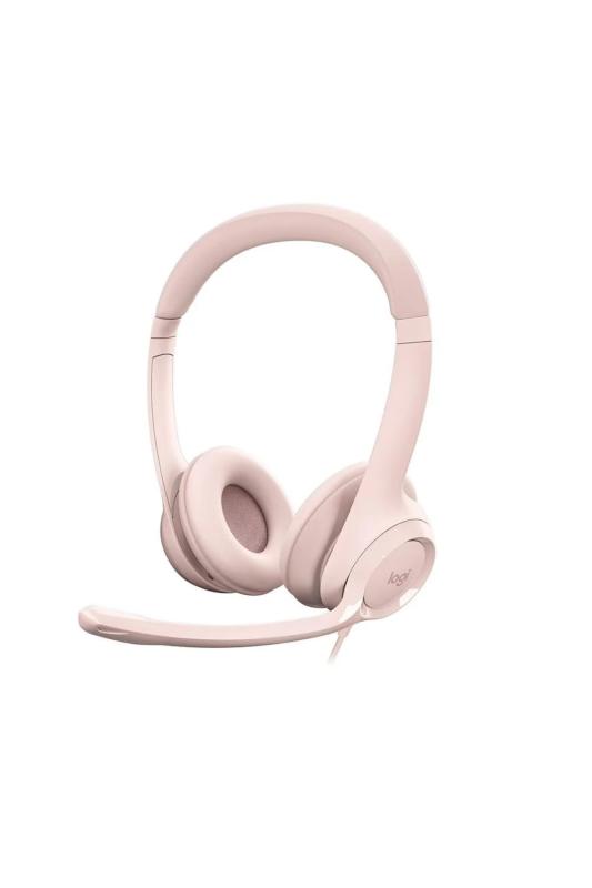 Logitech H390 USB Gürültü Önleyici Mikrofonlu Kulak Üstü Kulaklık Pembe