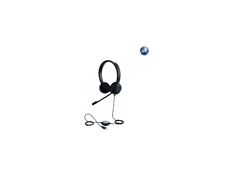Jabra Evolve 20 Duo USB NC MS Kablolu Kulak Üstü Kulaklık Siyah