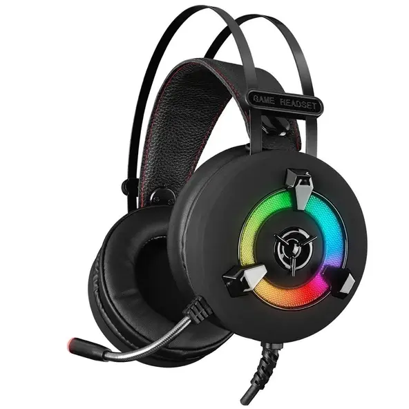 Rampage Miracle-X2 Plus 7.1 Surround RGB Kulak Üstü Oyuncu Kulaklığı Siyah