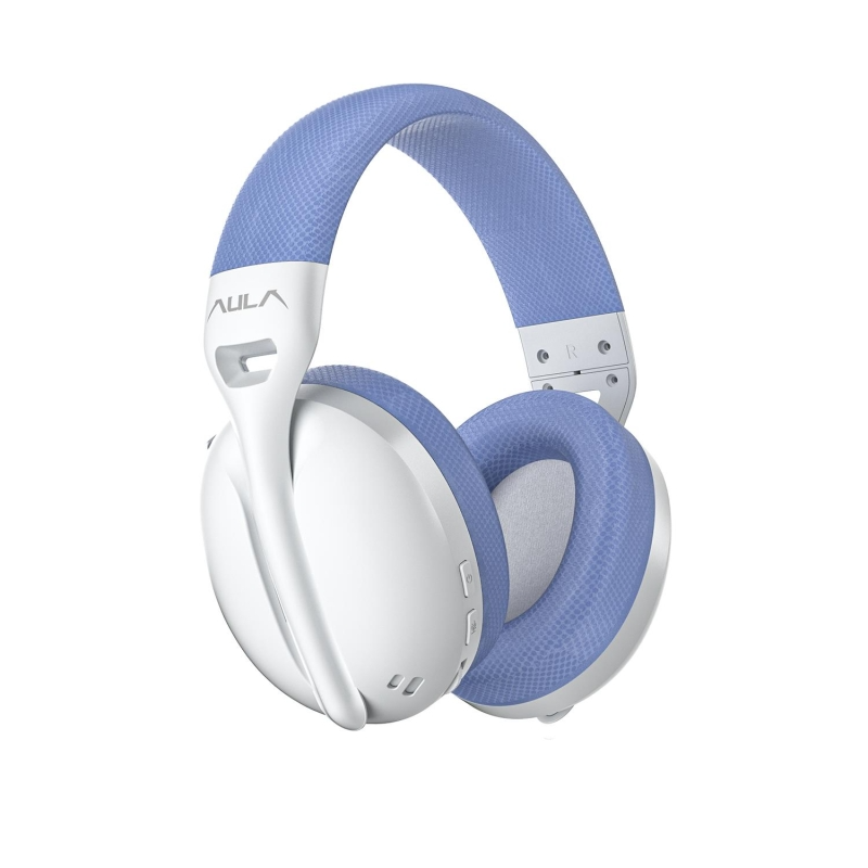 Aula S6 Type-C Mikrofonlu Bluetooth Oyuncu Kulaklığı Mavi