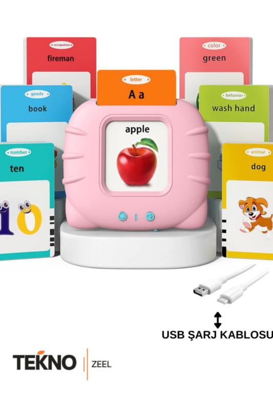 Learning Fun 224 Adet Flash Kart Şarjlı Sesli Eğitici Okul Öncesi Eğitim Dil Oyuncağı Ingilizce -