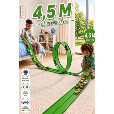 HYD Go Track Oyuncak Esnek Yarış Pisti Kıvrılabilen Aksiyon Pisti 4.5 mt Flex