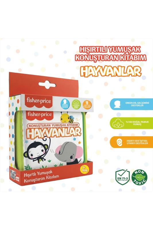 Fisher-Price Konuşturan Bebek Kitabı Hışırtılı Sesli, Duyusal, Zeka Gelişim 0-3 Yaş Kitap Eğitim