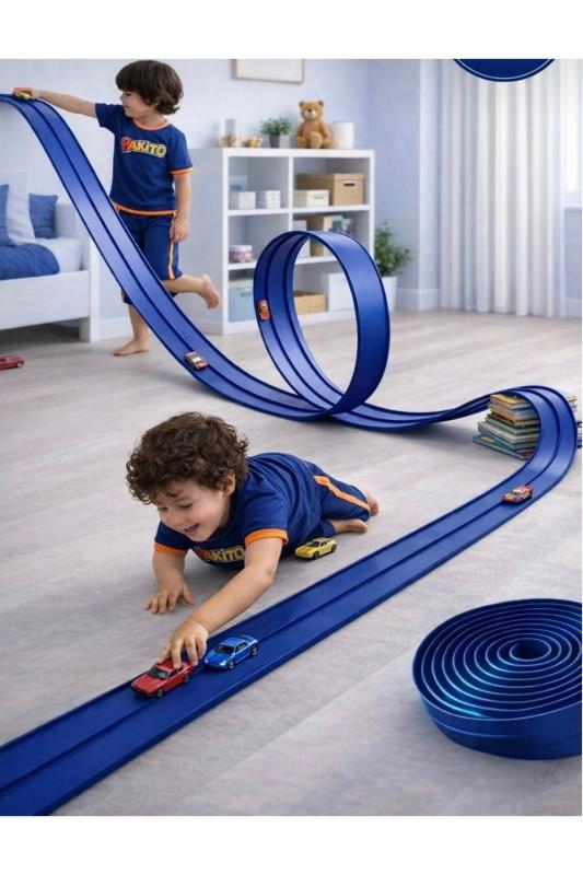 Flexible Flexıble Racıng Track Esnek Yarış Pisti Oyuncak Araba Yolu Kıvrılabilir Araba Yolu Araba