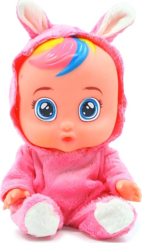 Global Toys Mavi Beyaz ve Pembe Renk Ağlayan ve Konuşan Et Bebek Kız Çocuklar İçin Eğlenceli Oyun