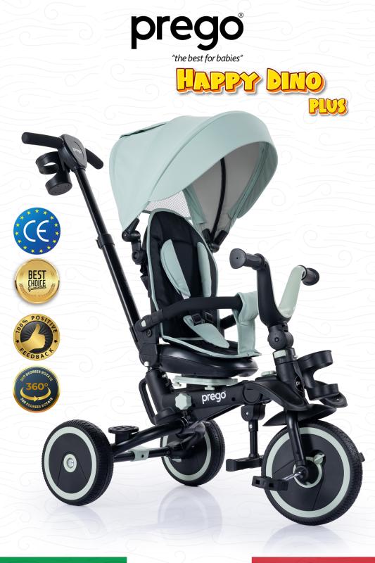 Prego Happy Dino Plus 360° Dönebilen Koltuklu Tamamen Katlanabilir Çocuk