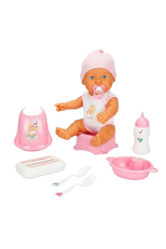 Bebelou Sesli Bakım Zamanı Bebek Oyun Seti 32 cm -