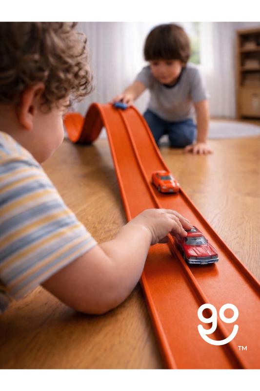 Go Toys Go Track Mavi Renk Esnek Yarış-Aksiyon Pisti 4.5 Mt - Flex track