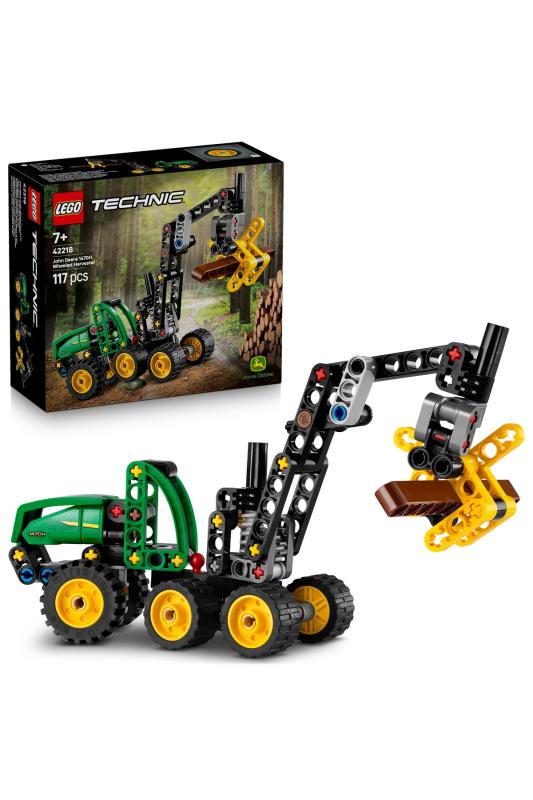 LEGO® Technic™ John Deere 1470H Tekerlekli Orman Makinesi 42218 – 7 yaş ve üzeri çocuklar için Yaratıcı Oyuncak Yapım Seti (117 P)