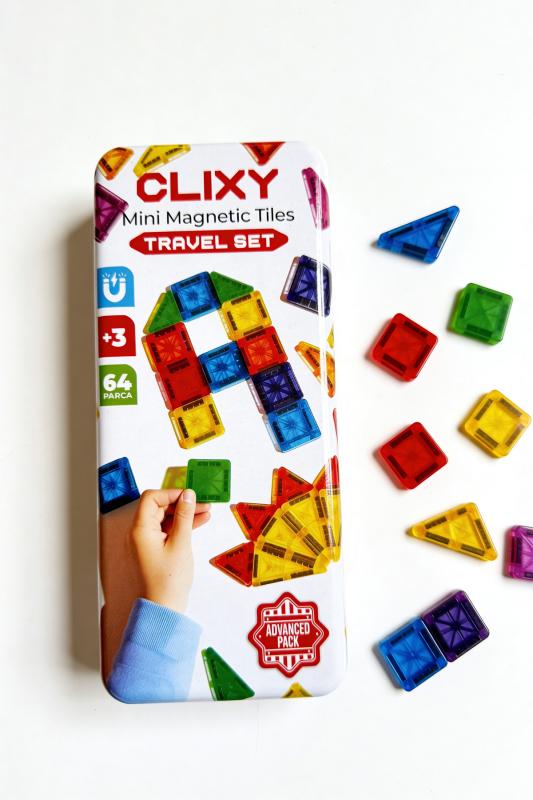 Clixy Mini Manyetik Bloklar 64 Parça Travel Set