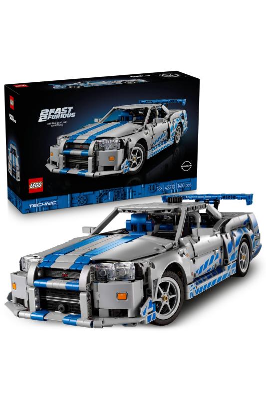 LEGO® Technic™ Daha Hızlı Daha Öfkeli Nissan Skyline Gt-R (R34) Araba 42210 - 18+ Yaratıcı Araç Modeli Yapım Seti (1410 Parça)