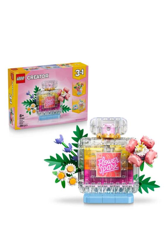 LEGO® Creator 3’ü 1 Arada Çiçekli Dekoratif Parfüm Şişesi 31383 - 8+ için Renkli Etiketler İçeren Oyuncak Yapım Seti (286 Parça)