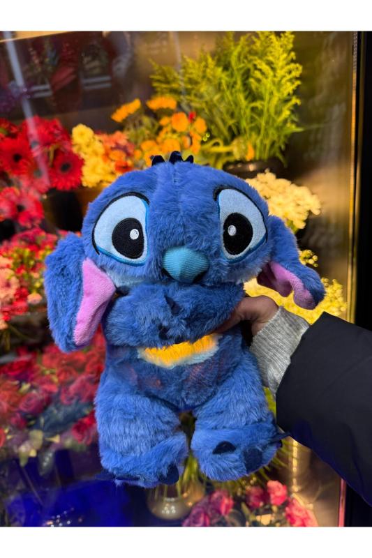 Nefes Alan Stich Uyku Arkadaşı Stitch Peluş Oyuncak Kulakları Oynayan 30cm Işıklı Müzikli Çok Renkli