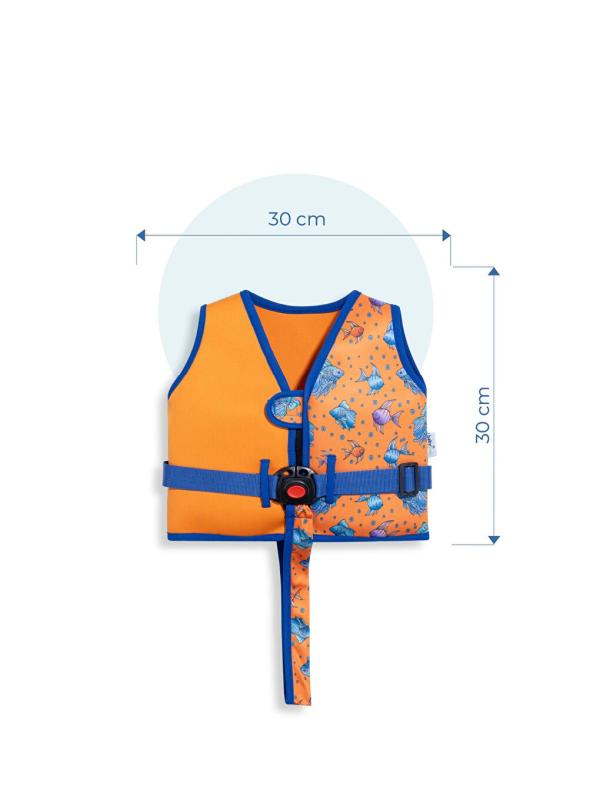 Babyjem Çocuk Yüzme Yeleği Turuncu Renk Ayarlanabilir Kemer ile Hafif ve Yumuşak 1-4 Yaş